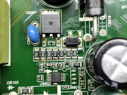 Область доработки подсветки на плате TP.VST59S.PB816 телевизора tf-led32s6